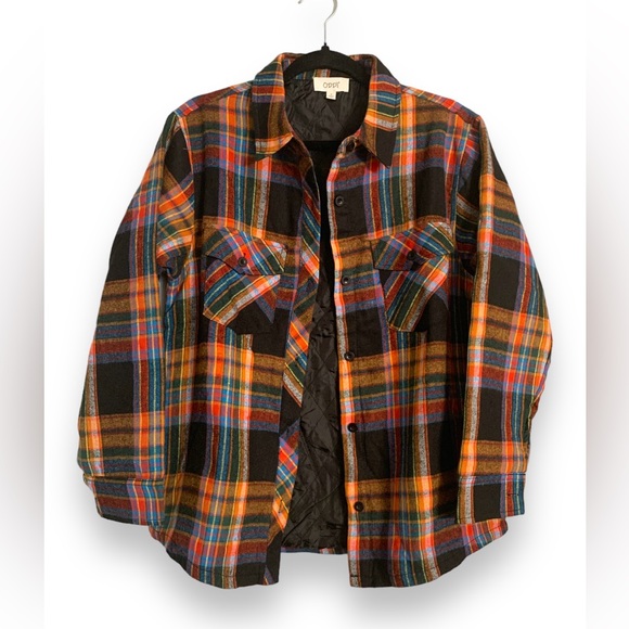 ⭐️HOST PICK⭐️ NEW Washed Cotton Plaid Shacket Size Small - Picture 2 of 10